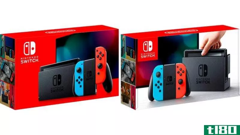 The new Switch package on the left, versus the older version on the right.