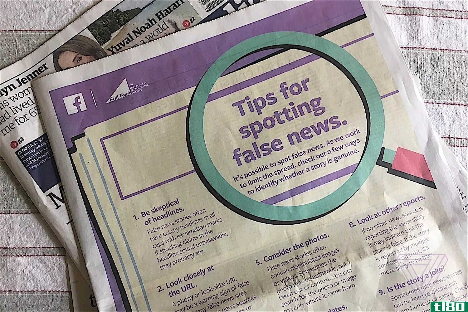 facebook告诉英国用户如何在整版印刷广告中发现假新闻