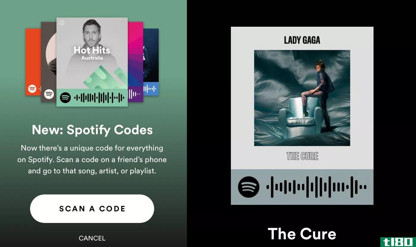 spotify添加了类似qr的代码，可以快速共享音乐