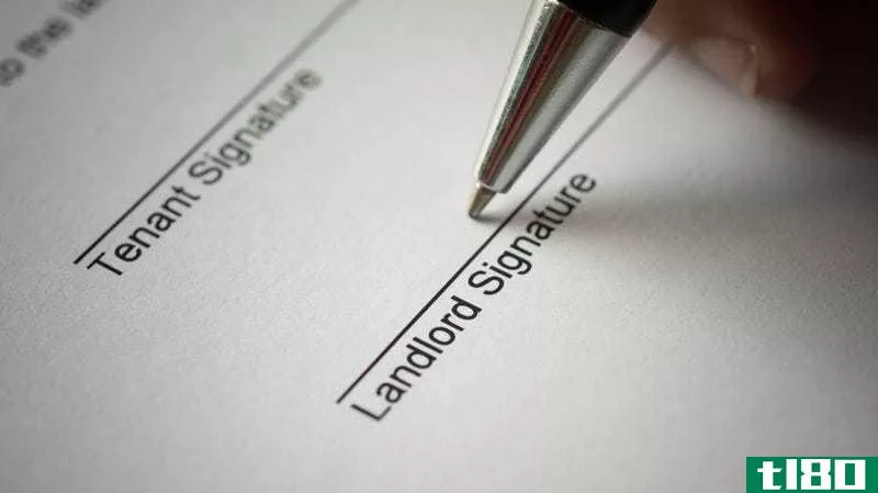 A rental contract with a pen