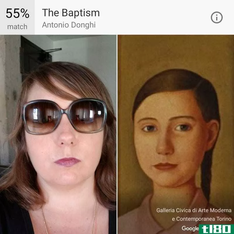 Me, trying to look like my museum twin