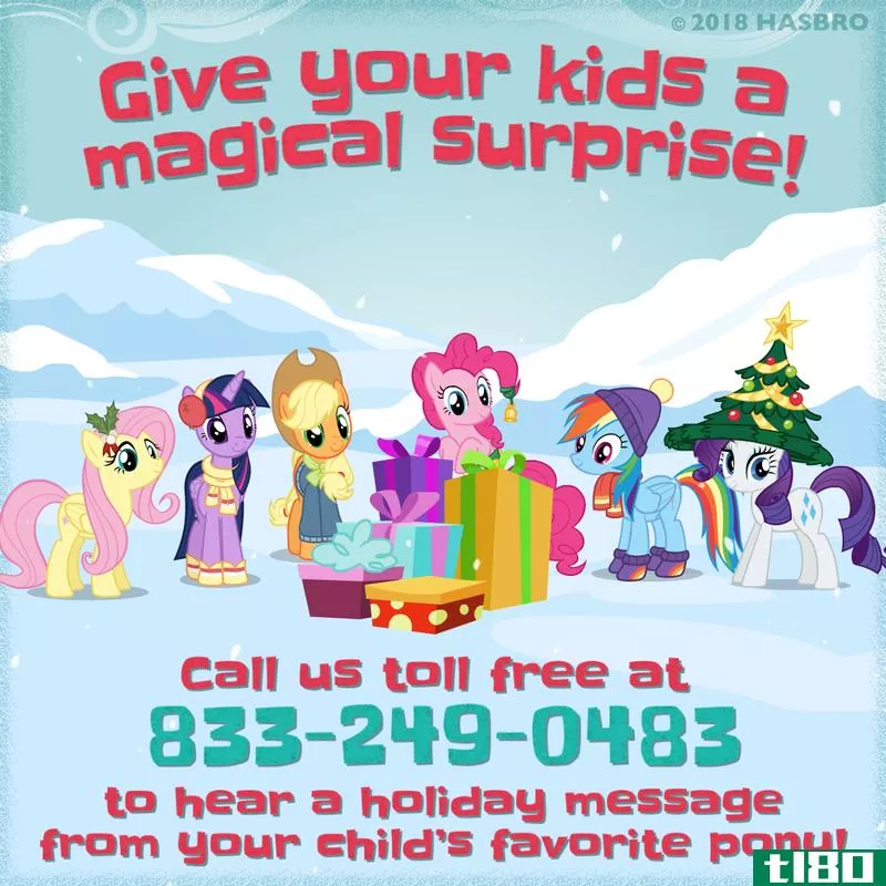 Illustration for article titled This &#39;My Little Pony&#39; Holiday Hotline Lets Your Kids Chat With Their Favorite Pony