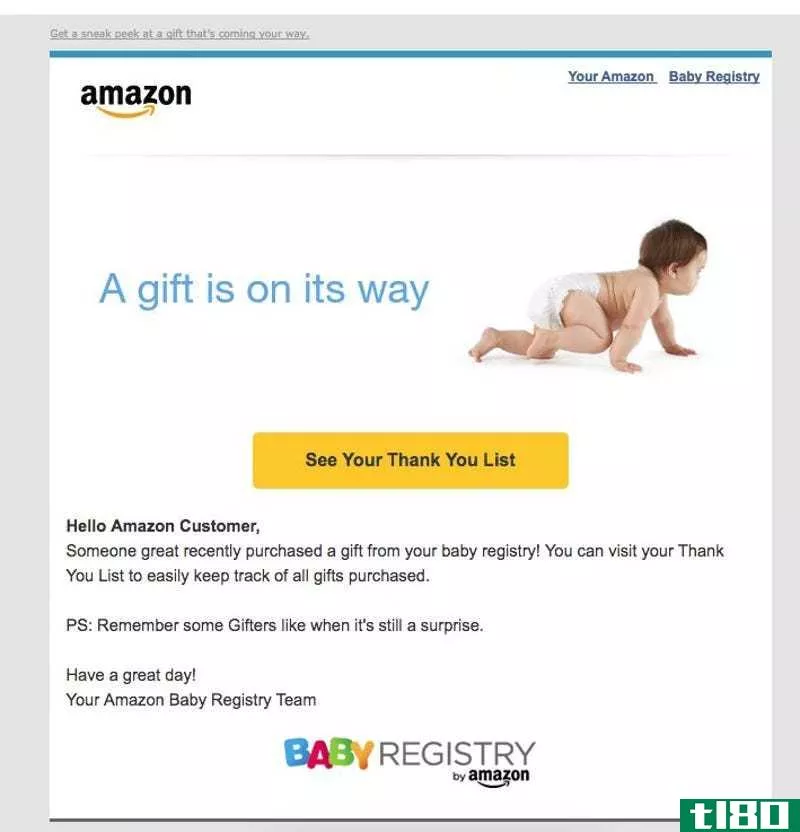 Illustration for article titled Amazon Mistakenly Sent Out Baby Registry Emails