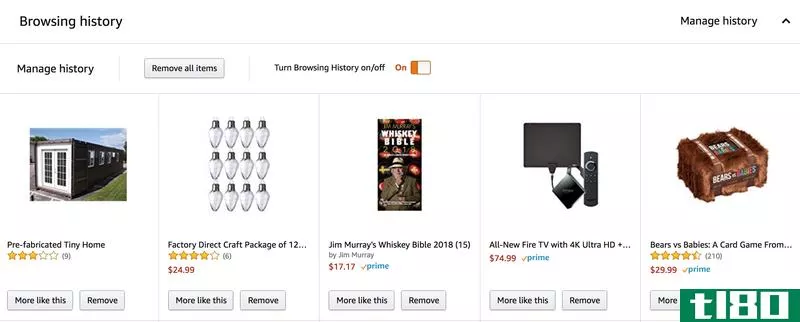 Illustration for article titled How to Get Amazon to Stop Displaying Your Browsing History