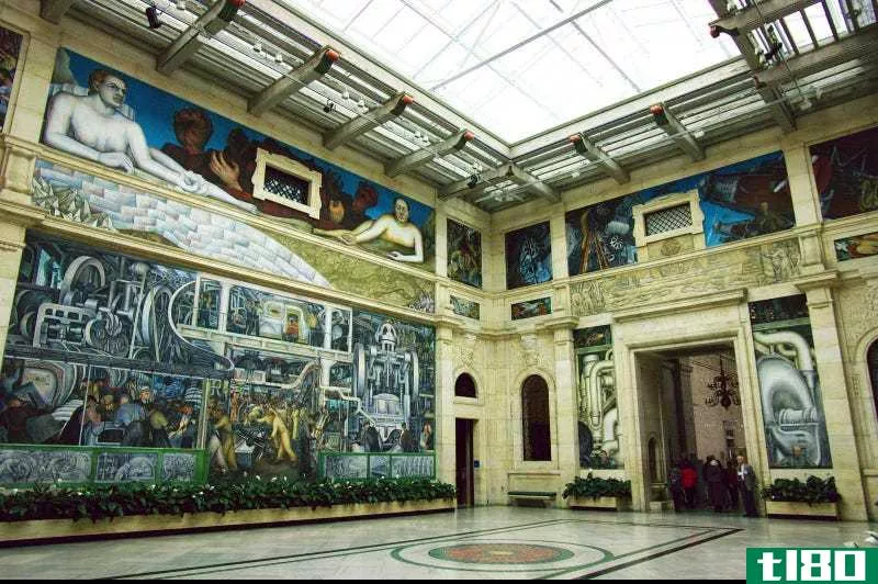 Diego Rivera fresco at the Detroit Institute of Art