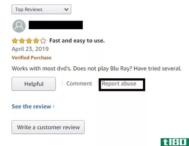 The “Report Abuse” button for Amazon reviews