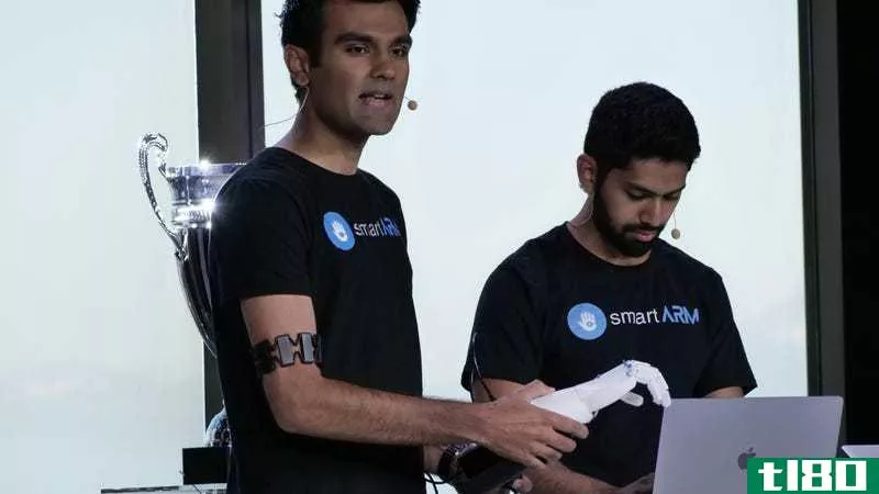 Hamayal Choudhry and Samin Khan present the **artARM at Microsoft’s Imagine Cup