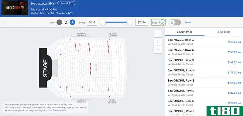 The prices are *much* lower when I took this screenshot, as people are looking to unload for tonight’s performance.