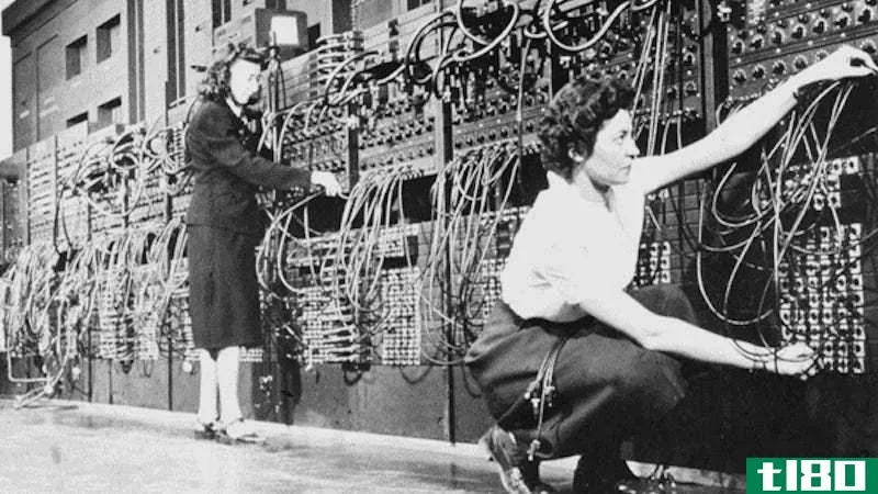 Workers manning the ENIAC