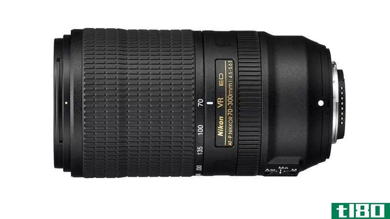 This Nikon (Nikkor) lens has optical image stabilization (VR), a focal range of 70-300mm, and an aperture range of f/4.5-5.6, along with extra-low dispersion glass to reduce chromatic aberrati***. Image credit: Nikon