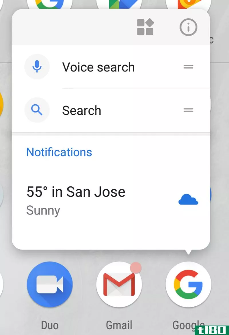 Touch and hold your finger on the Google app’s icon to pull up this menu, and then tap on the “i” circle icon to load its App Info screen. Scroll to the very bottom of the screen to find out out what version of the app you have.