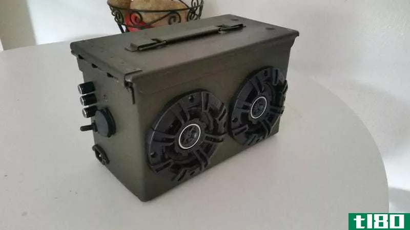 Illustration for article titled This DIY Bluetooth Boombox Is Made from an Old Ammo Container