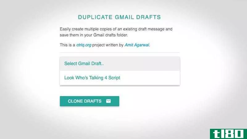 在gmail中复制电子邮件草稿，以便轻松访问重复的电子邮件