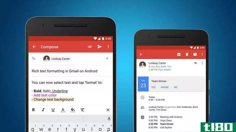 Illustration for article titled Gmail for Android Gets Rich Text Formatting and Instant Calendar RSVPs