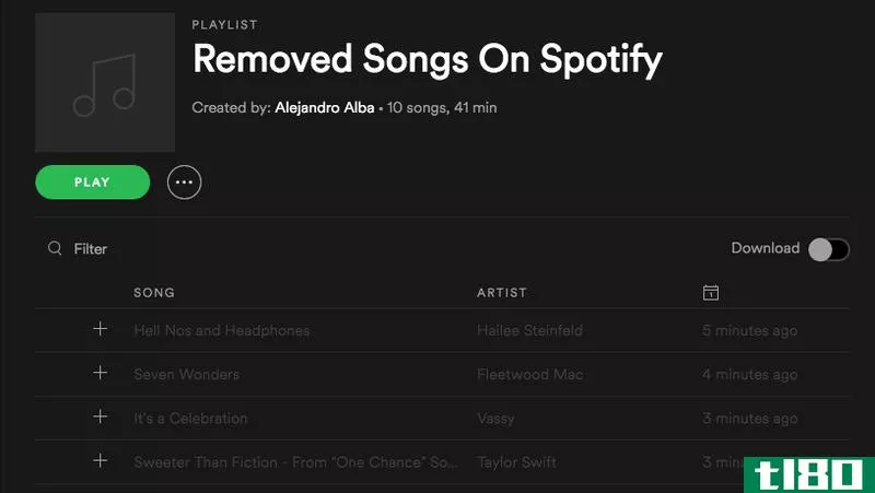 Illustration for article titled How to See Which Songs Spotify Has Removed From Your Playlists