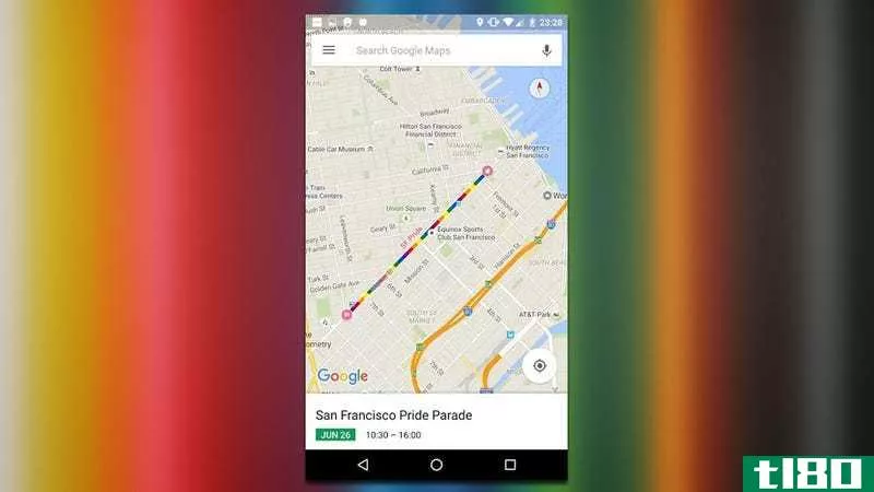 谷歌地图在本周末的交通数据中增加了游行路线