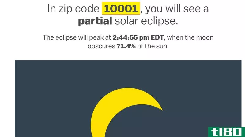 这个工具向您展示了在您所在地区的日食的具体情况