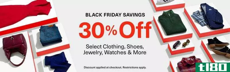 30% off Clothing, Shoes, Jewelry, Watches, and More. Discount shown at checkout.