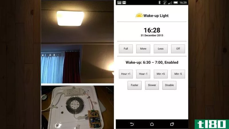Illustration for article titled This DIY Wake Up Light Lives On Your Ceiling, Is Controlled with Your Smartphone