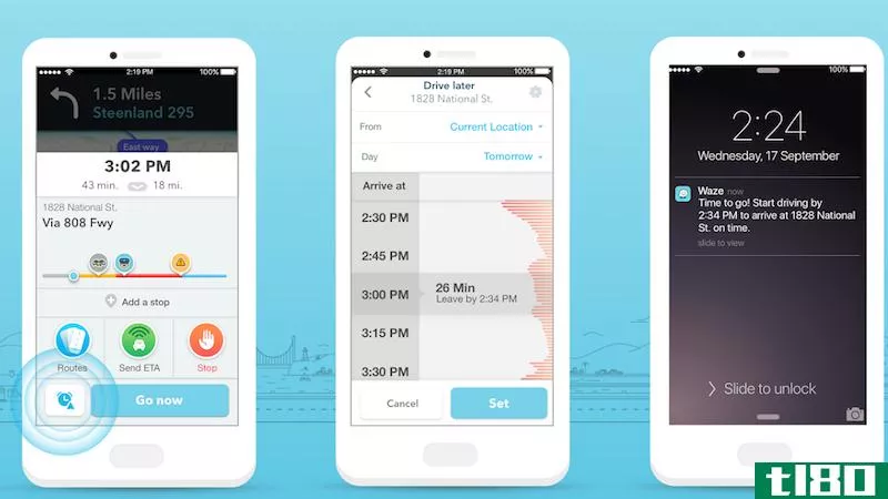 Illustration for article titled Waze Adds Planned Drives to Estimate Drive Times and Help You Figure Out the Best Time to Leave