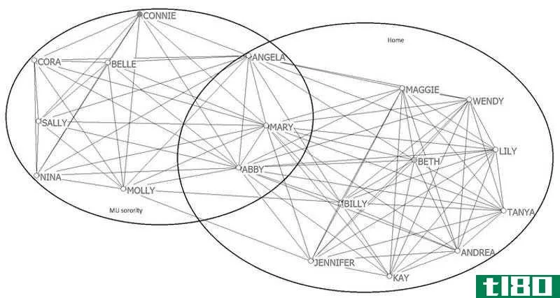  Mary’s compartmentalized network. Janice M. McCabe, CC BY