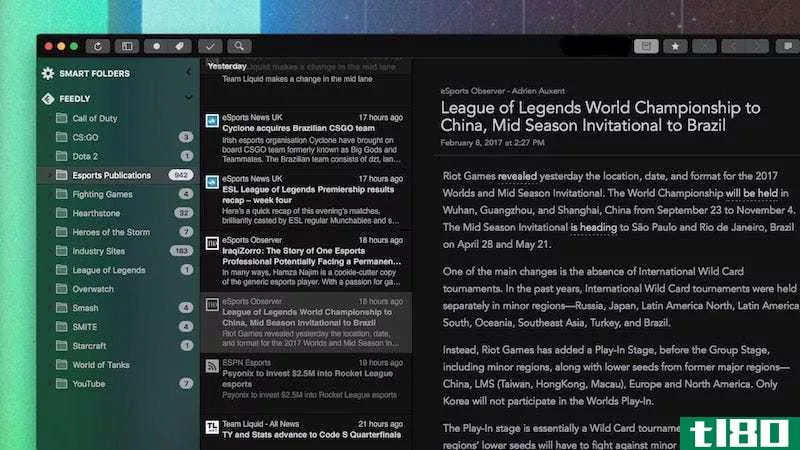 Illustration for article titled ReadKit, the RSS Reader for Mac, Cleans Up Its Design, Adds a New Dark Theme, and More