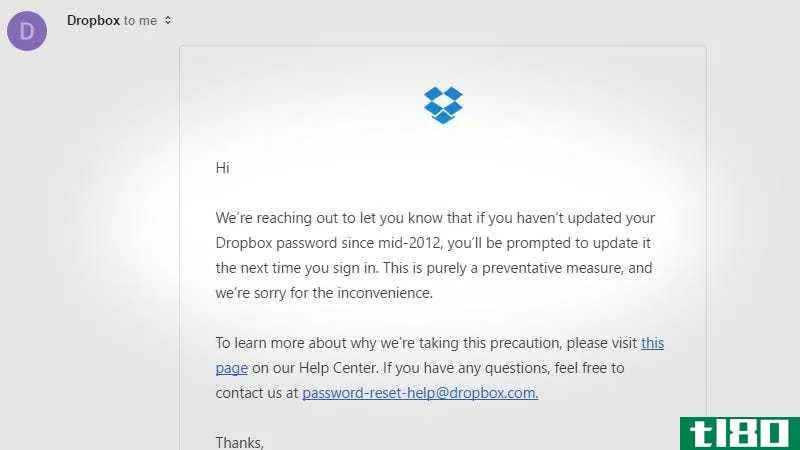 Illustration for article titled Dropbox Will Make You Change Your Password If You Haven&#39;t Since 2012