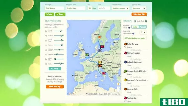 routeperfect计划您梦寐以求的欧洲之旅