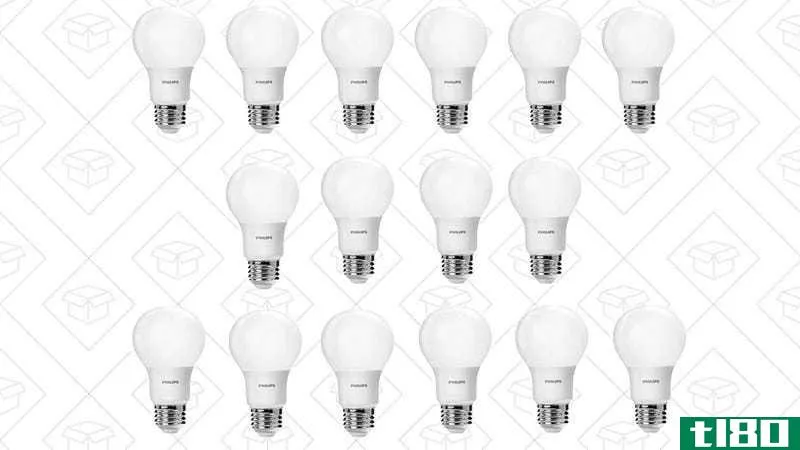 Philips 40W Equivalent LED Bulb 16-Pack, $20