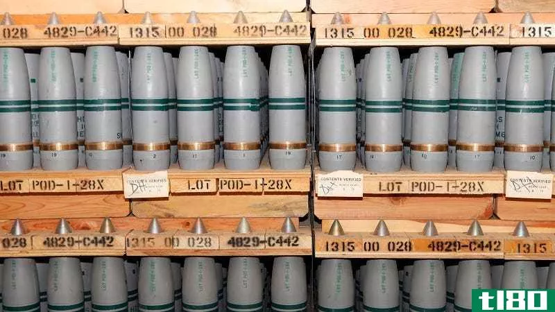 105mm mustard gas artillery shells. Photo via AP Images.