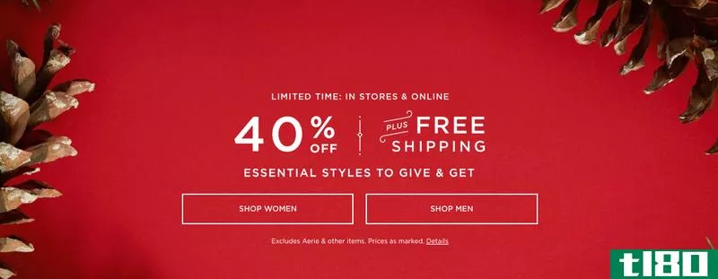 American Eagle: 40% off Essential Styles