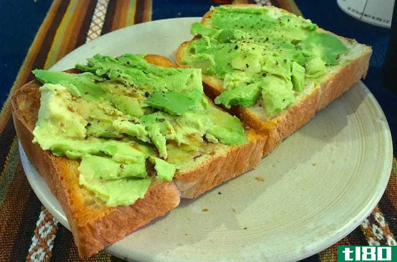 Avocado toast is even better when you use fresh challah.