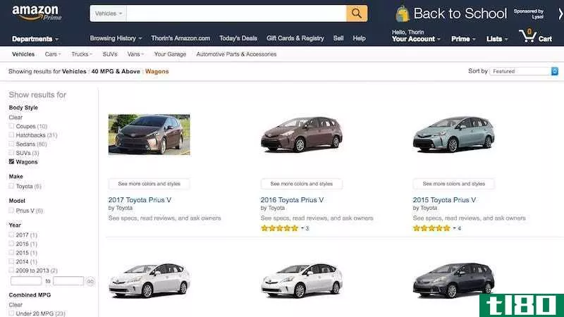 Illustration for article titled Amazon Vehicles Is a Massive Database for Researching and Comparing Cars