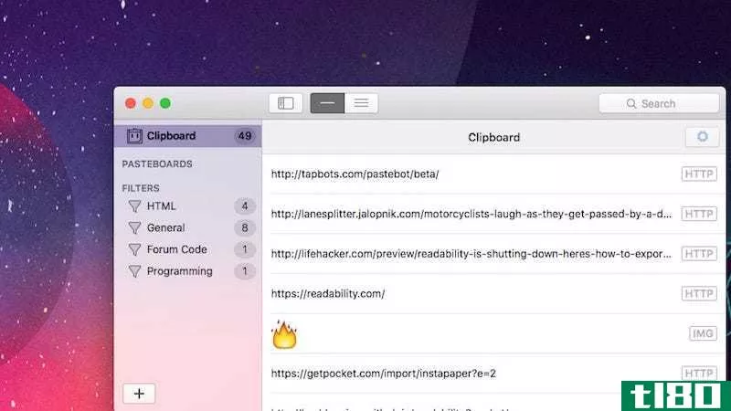 pastebot是mac的通用剪贴板管理器，目前它在beta版中是免费的