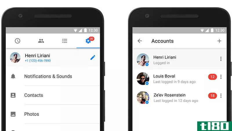 facebook messenger现在支持一台设备上的多个帐户