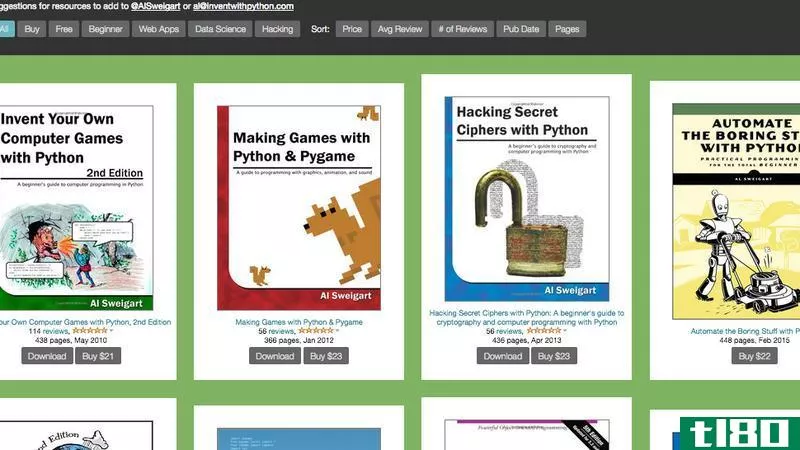 Illustration for article titled Invent With Python Is a Treasure Trove of Ebooks for Aspiring Coders