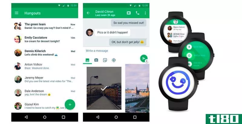 google hangouts for android获得了全新的外观，简化了共享