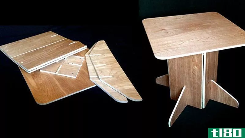 建造一个简单，坚固的桌子，便于存放