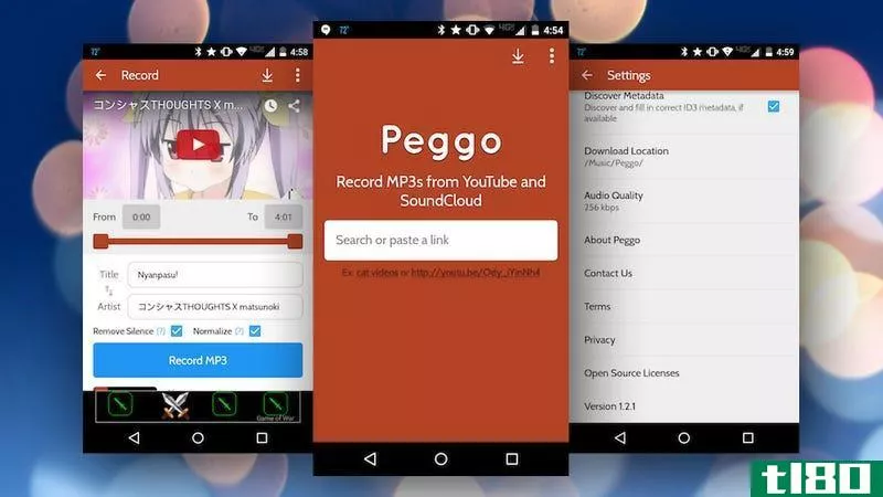 peggo for android将soundcloud和youtube转换为离线收听的音频