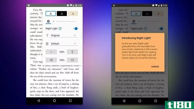 Illustration for article titled Google Play Books&#39; New Night Light Mode Makes Night Reading Easier on the Eyes