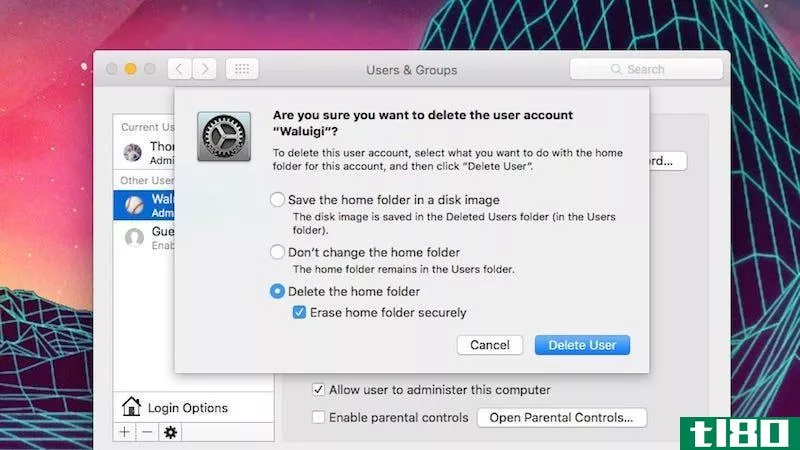 擦除mac的用户文件夹以快速清除脏数据