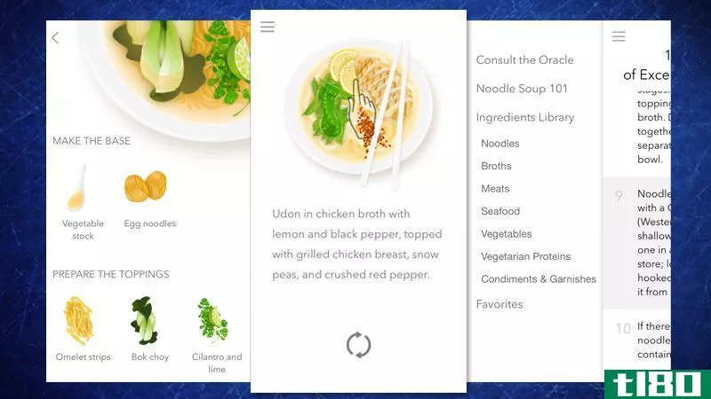 noodler在你的iphone上放了三百万份面条汤的食谱和小贴士