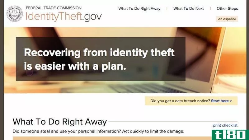 identitytheft.gov向您展示如何从被盗身份中恢复