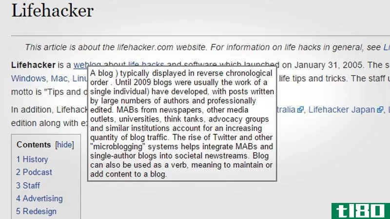 wikitweaks添加弹出式摘要，消除维基百科上的混乱