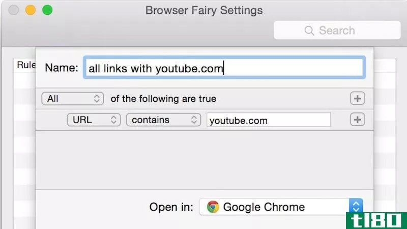 browser fairy for mac设置在哪个浏览器中打开哪些链接的规则