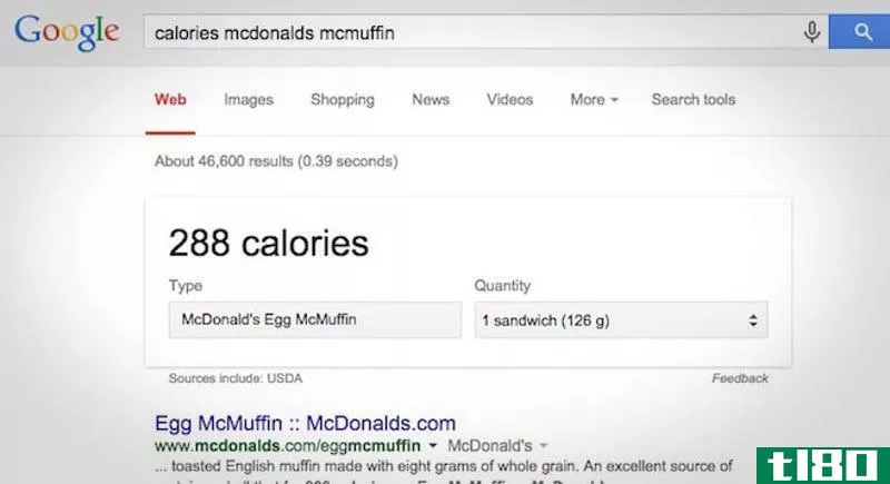 Illustration for article titled Google Adds Calorie and Carb Counts for Popular Restaurant Chains