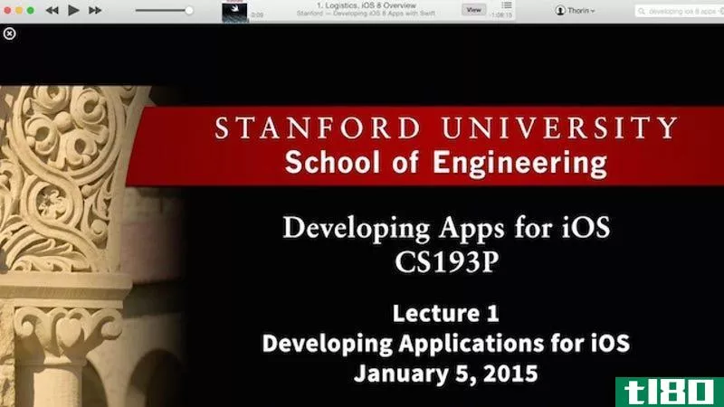 斯坦福大学的iOS8应用程序开发与swift课程现已推出