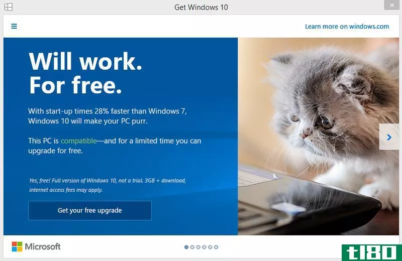 明年，你的电脑会自动提示你升级到windows10