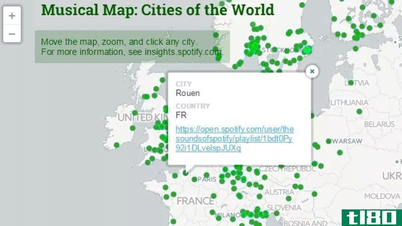 使用此地图探索世界各地城市最流行的音乐