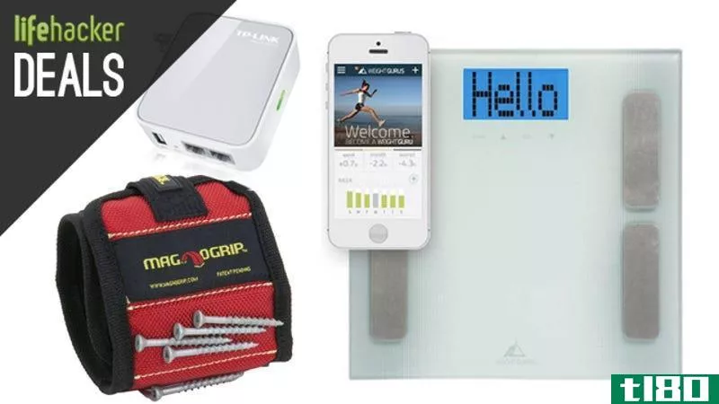 Illustration for article titled Tablets For Cheap, $20 Travel Router, Smart Scale, Magnetic Wristband
